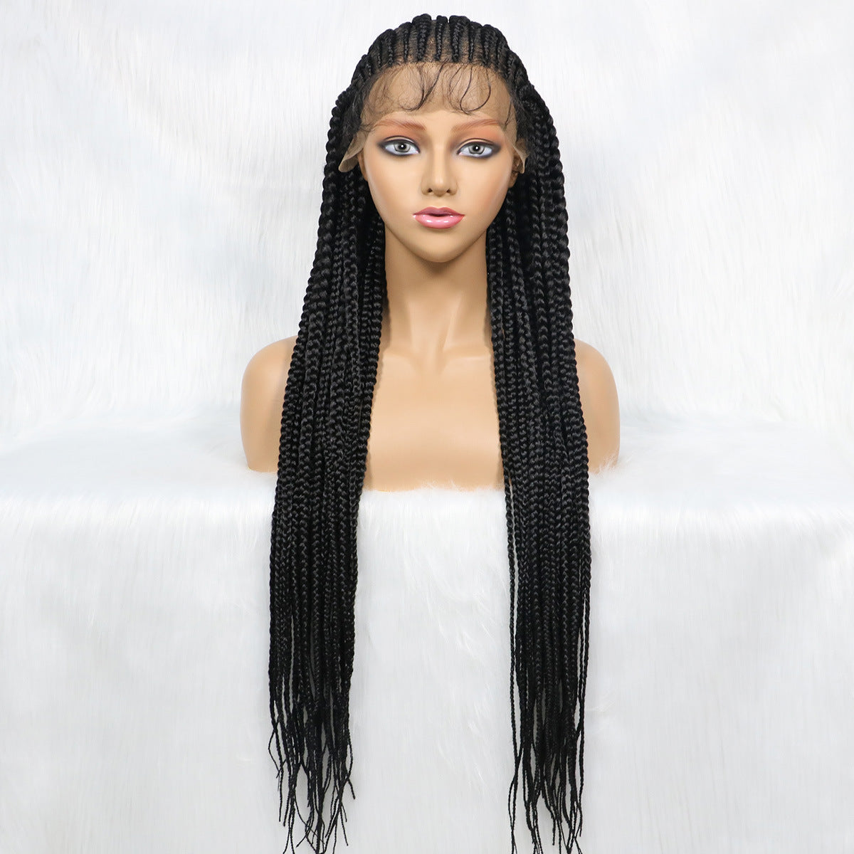 38 Inch 100% Hand-Braided LACE Braided Wigs