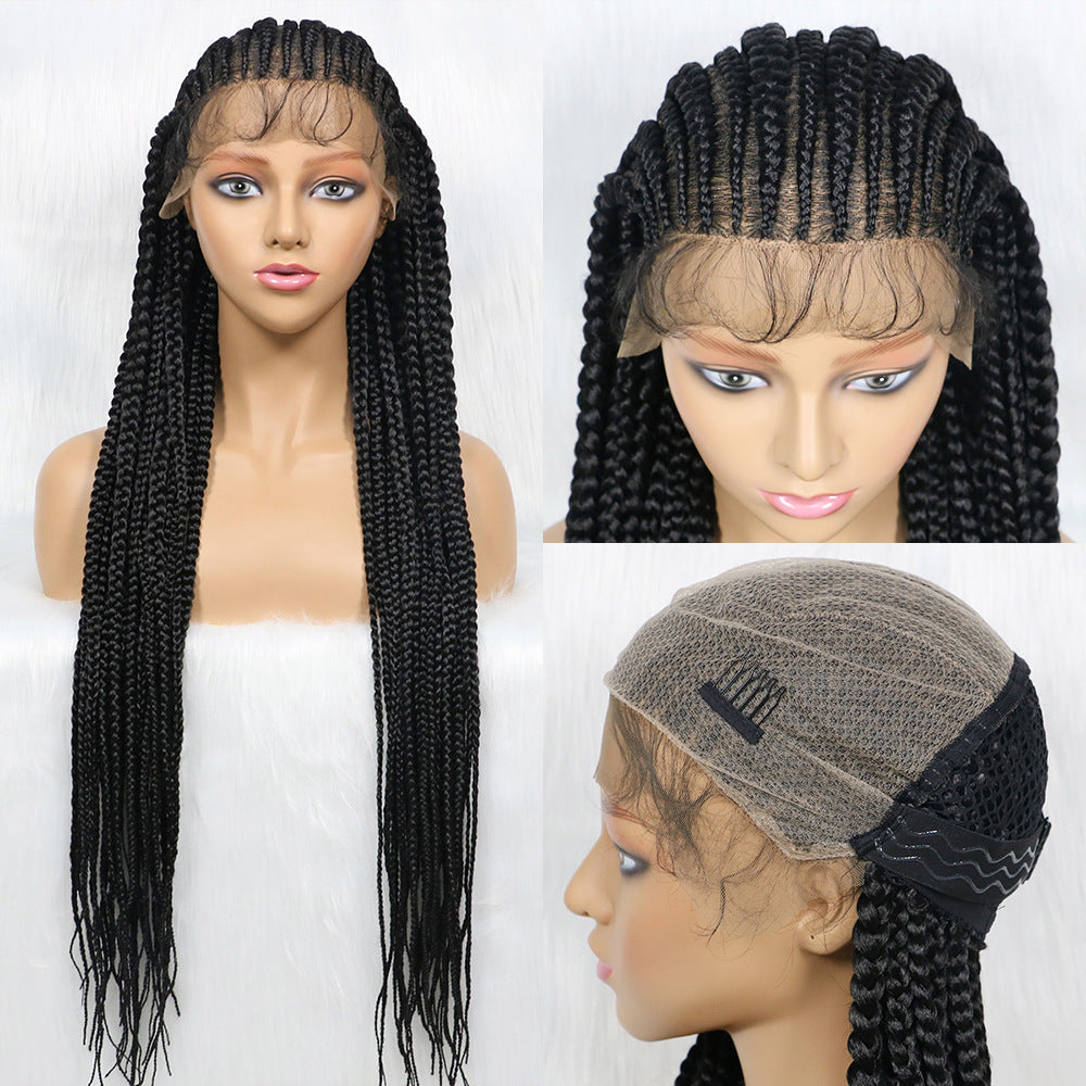 38 Inch 100% Hand-Braided LACE Braided Wigs