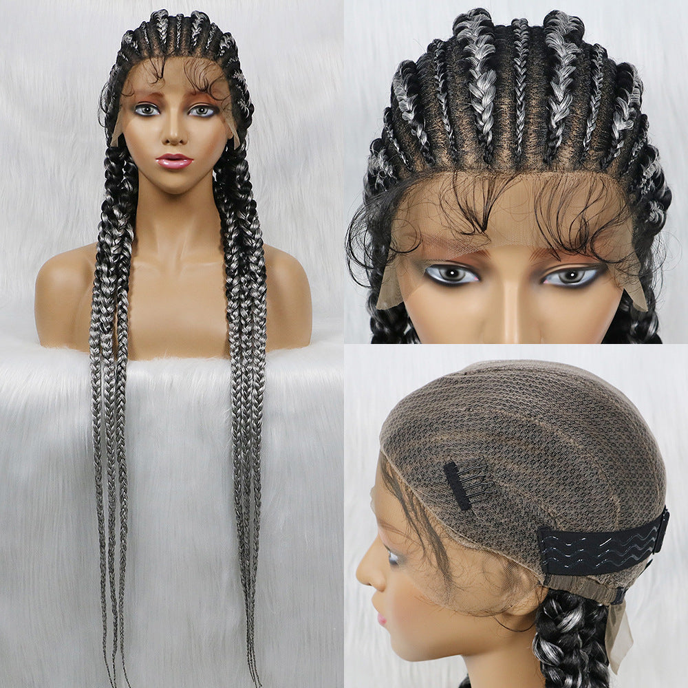 100% Hand-Braided FULL LACE Braided Wigs-4