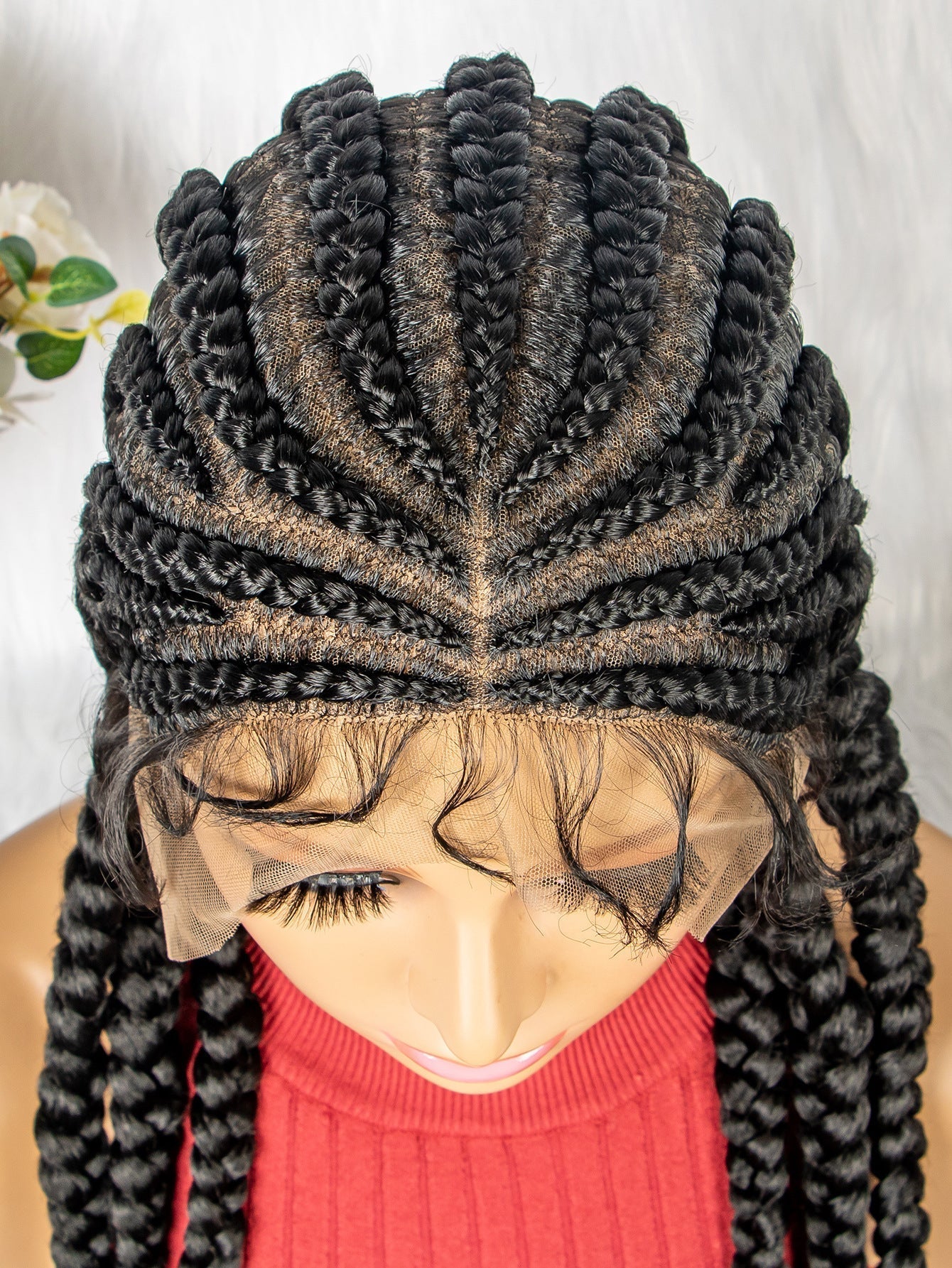 100% Hand-Braided LACE Braided Wigs-1-3