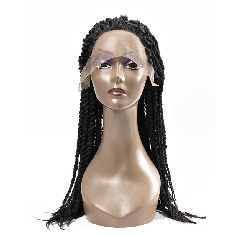 100% Hand Braided Faux Locs Knotless Braids Wig-1-2