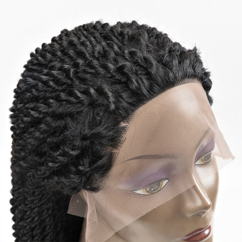100% Hand Braided Faux Locs Knotless Braids Wig-1-4