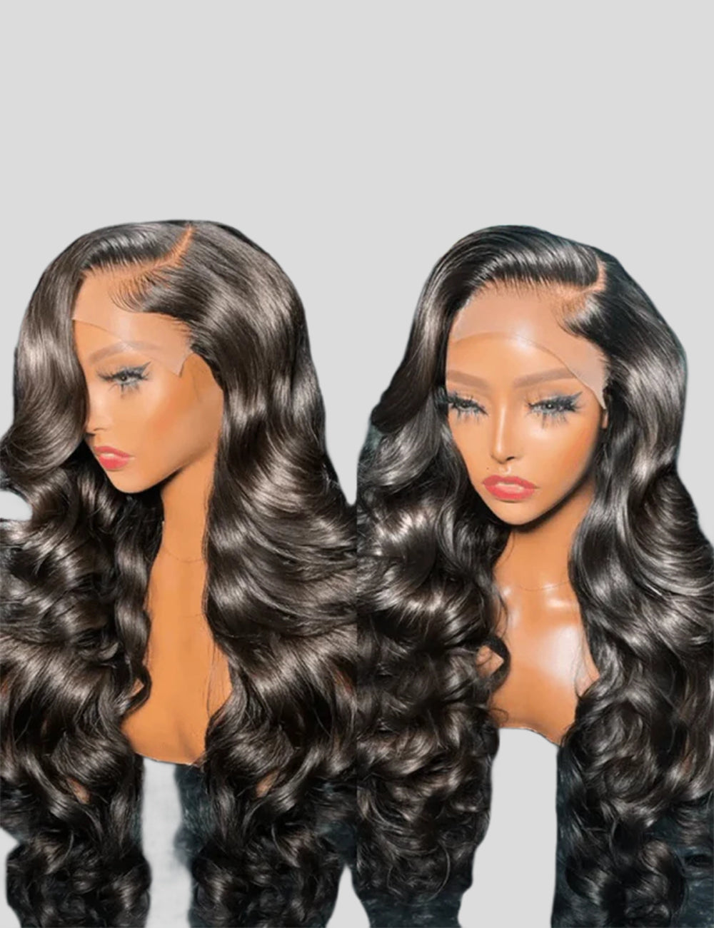 13x6 Lace Front Wigs Glueless Body Wave Human Hair Wig 40 Inch 180% Density HD Transparent Lace Wigs-2