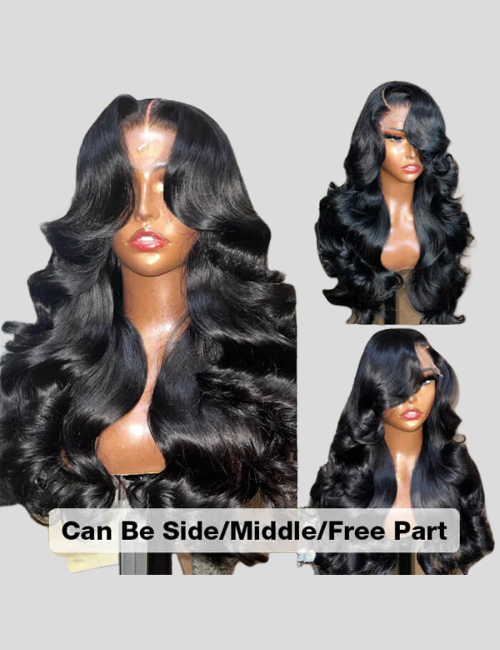 13x6 Lace Front Wigs Glueless Body Wave Human Hair Wig 40 Inch 180% Density HD Transparent Lace Wigs-4