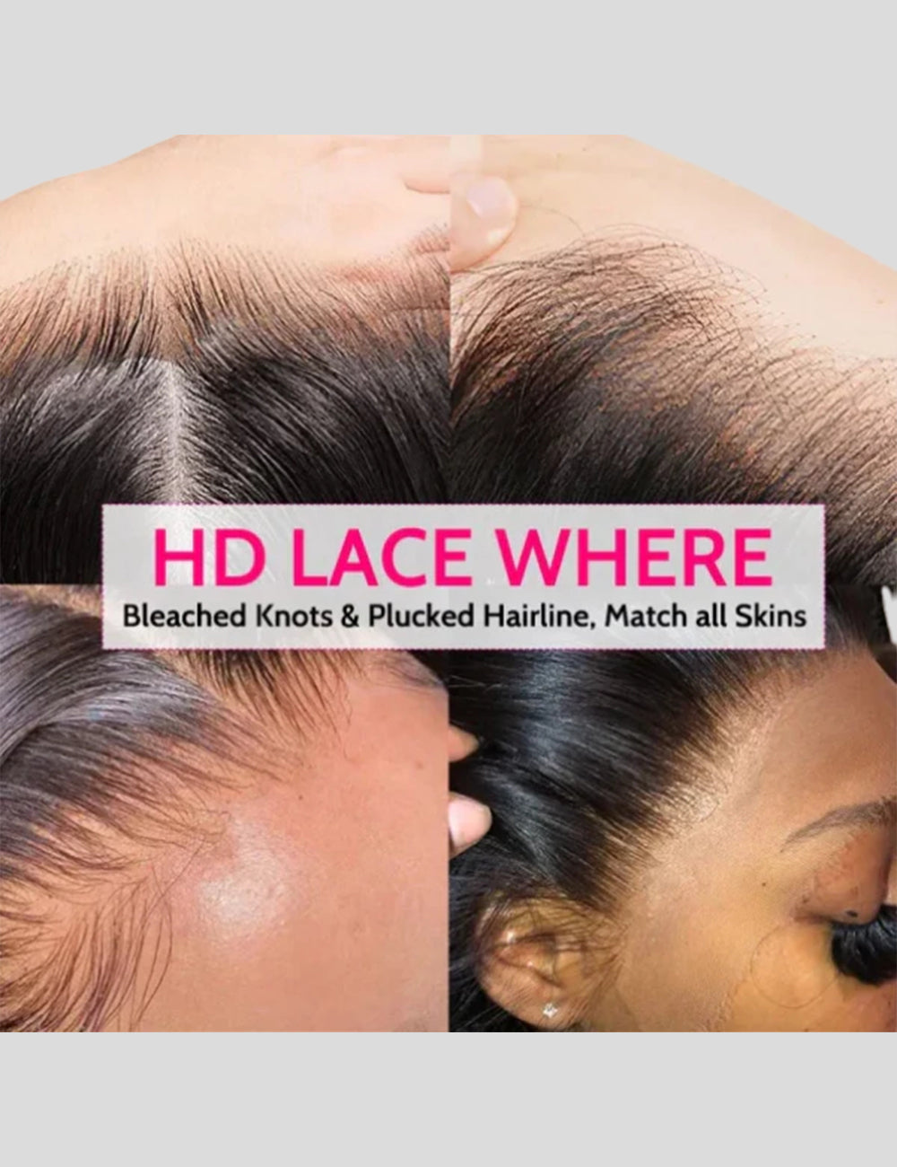 13x6 Lace Front Wigs Glueless Body Wave Human Hair Wig 40 Inch 180% Density HD Transparent Lace Wigs-6