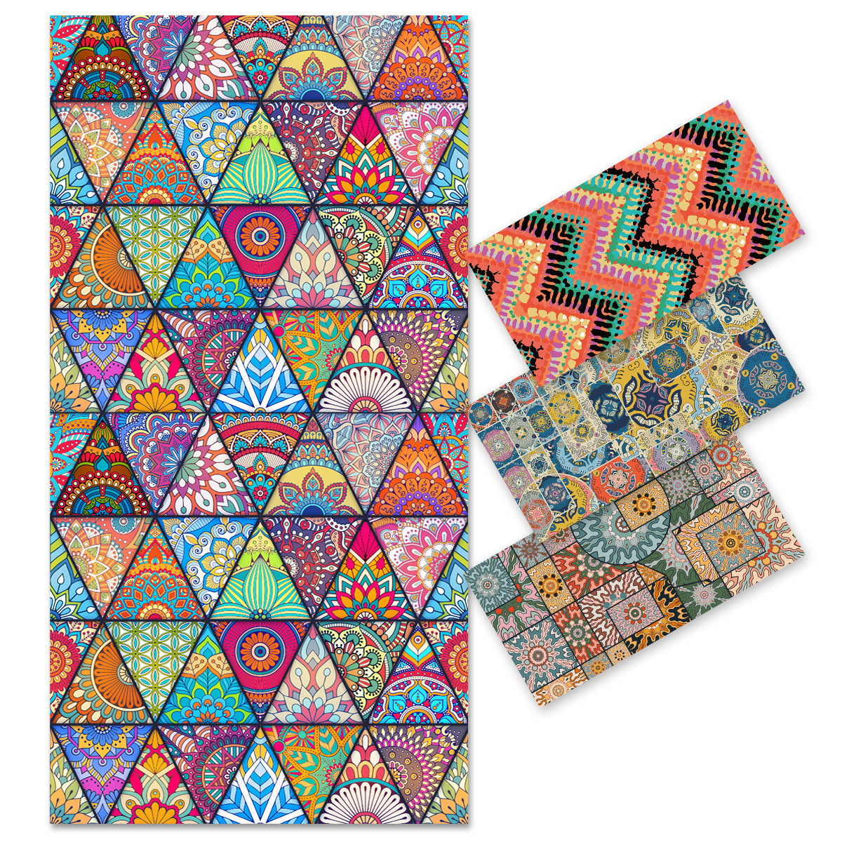 Triangle Print Quick Dry Double-Sided Fleece Beach Towel | PRUSES