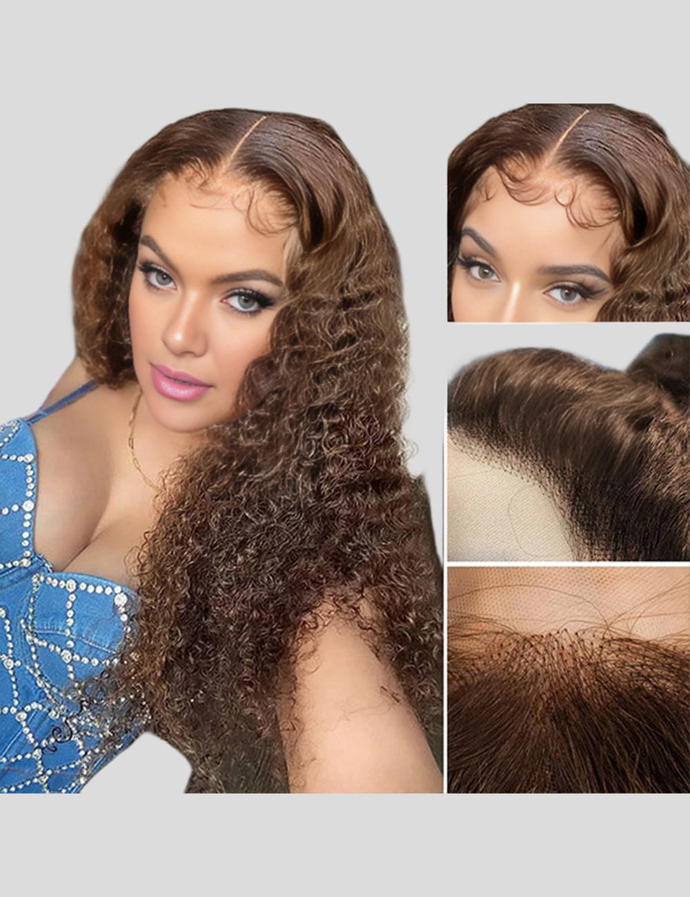 Brown Colored Human Hair Wigs Water Wave HD 13x4 Lace Front Wigs 180% Density Colored Wigs For Black Women-4
