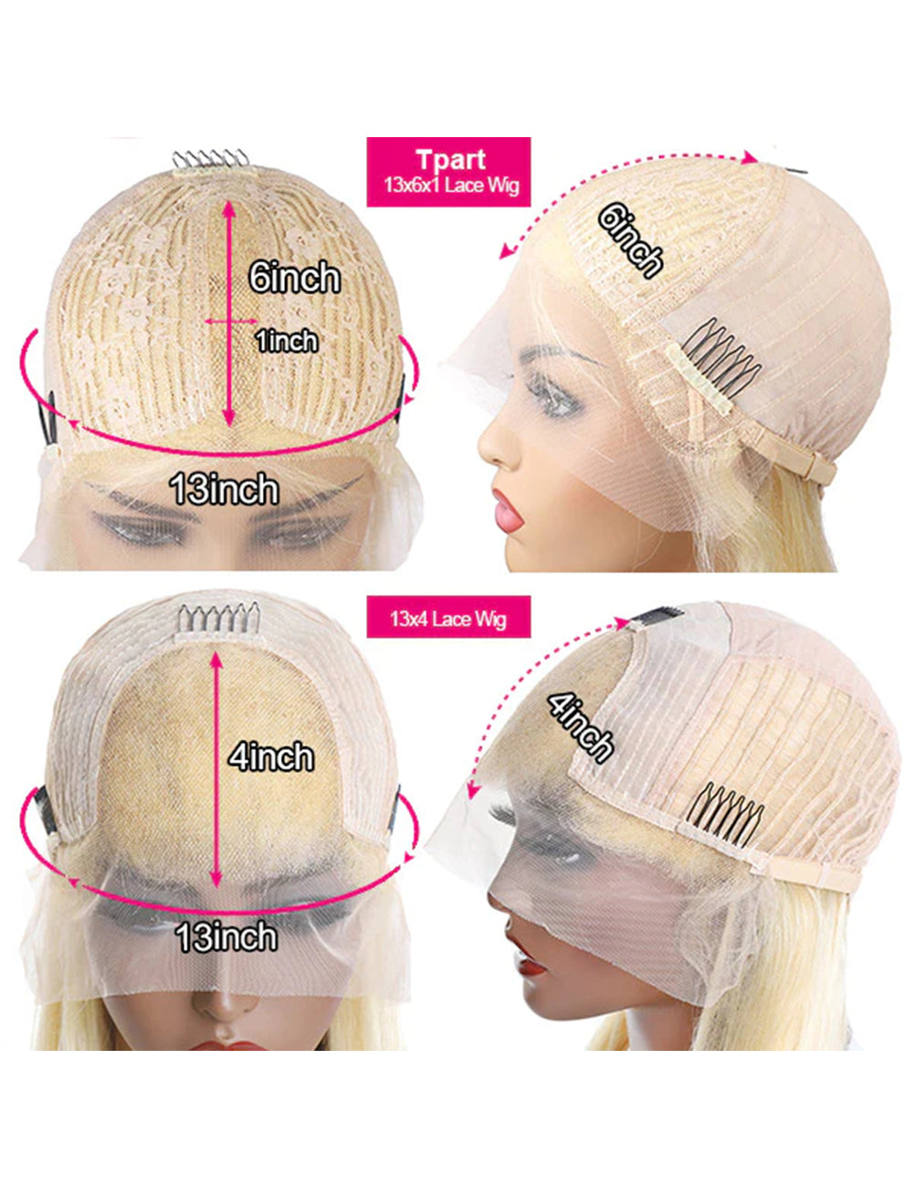 613 Lace Front Wig Honey Blonde Wig Straight Hair Wig HD Transparent Lace Wigs Body Wave Glueless Human Hair Wig-10