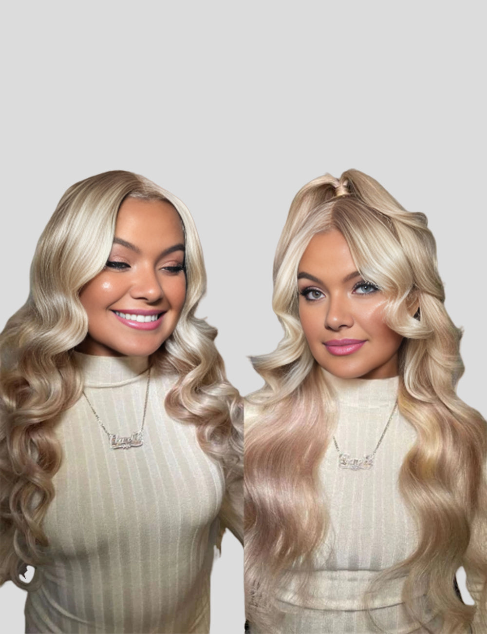 Invisible Knots Barbie Blonde With Brown Highlights P10/613 Body Wave Wear Go Glueless Wig