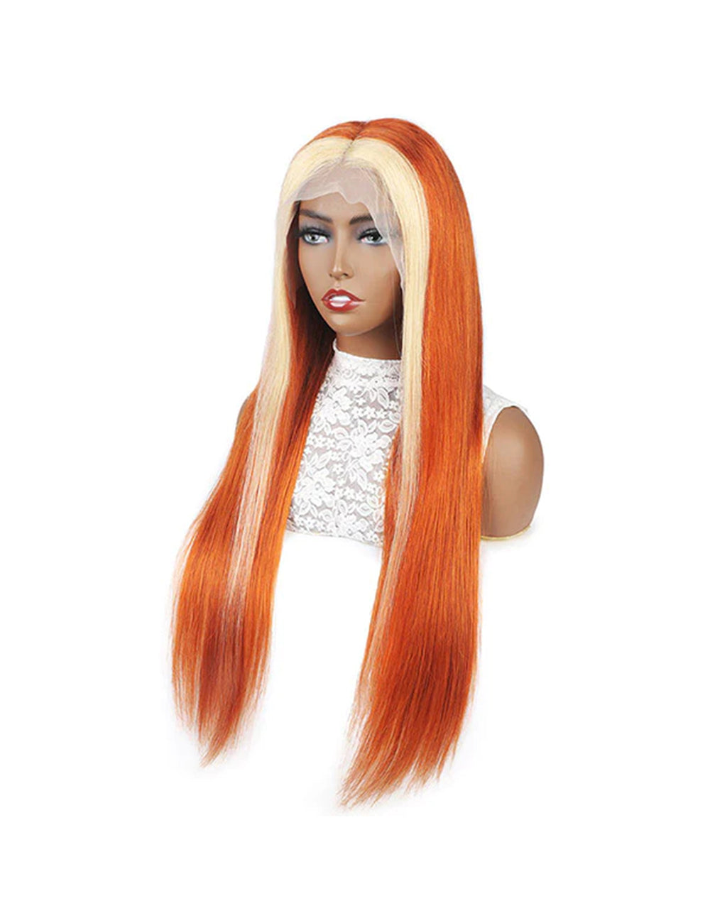 30 Inch Ginger Blonde Wig Straight Human Hair Wigs 13x4 Lace Front Wigs 200% Density-4