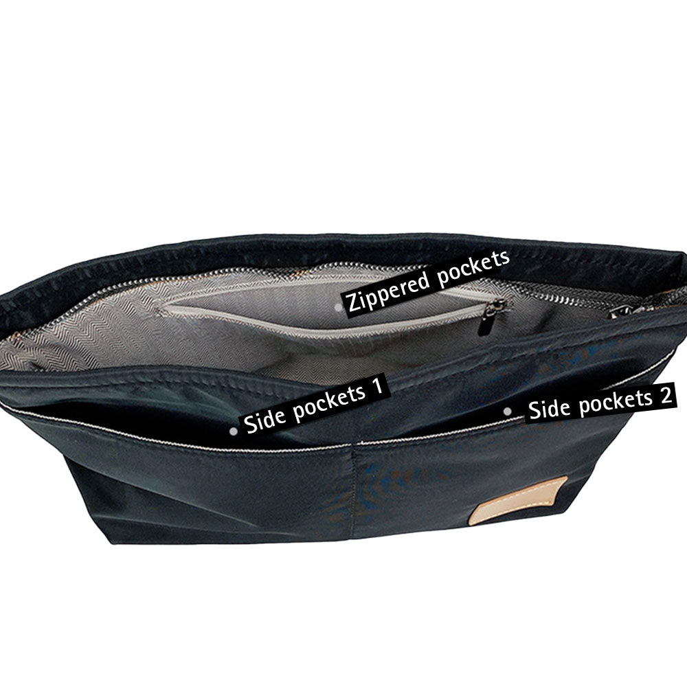 Khaki Leather Large Tote Bag With Inner Pouch Handbags For Work | PRUSES