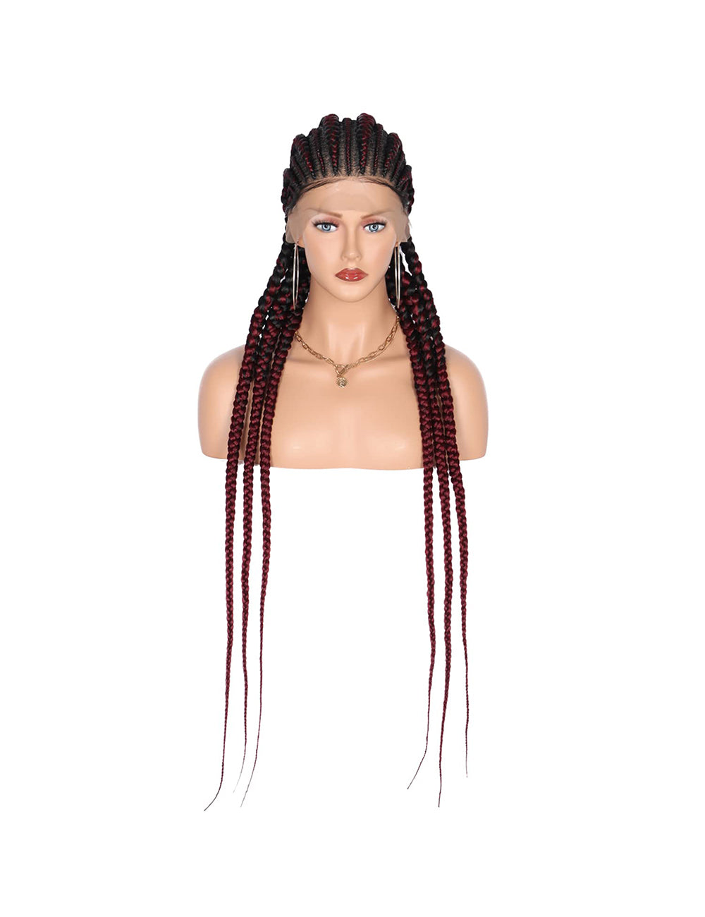 36 INCH Full Lace Front Cornrow Braided Wigs-12