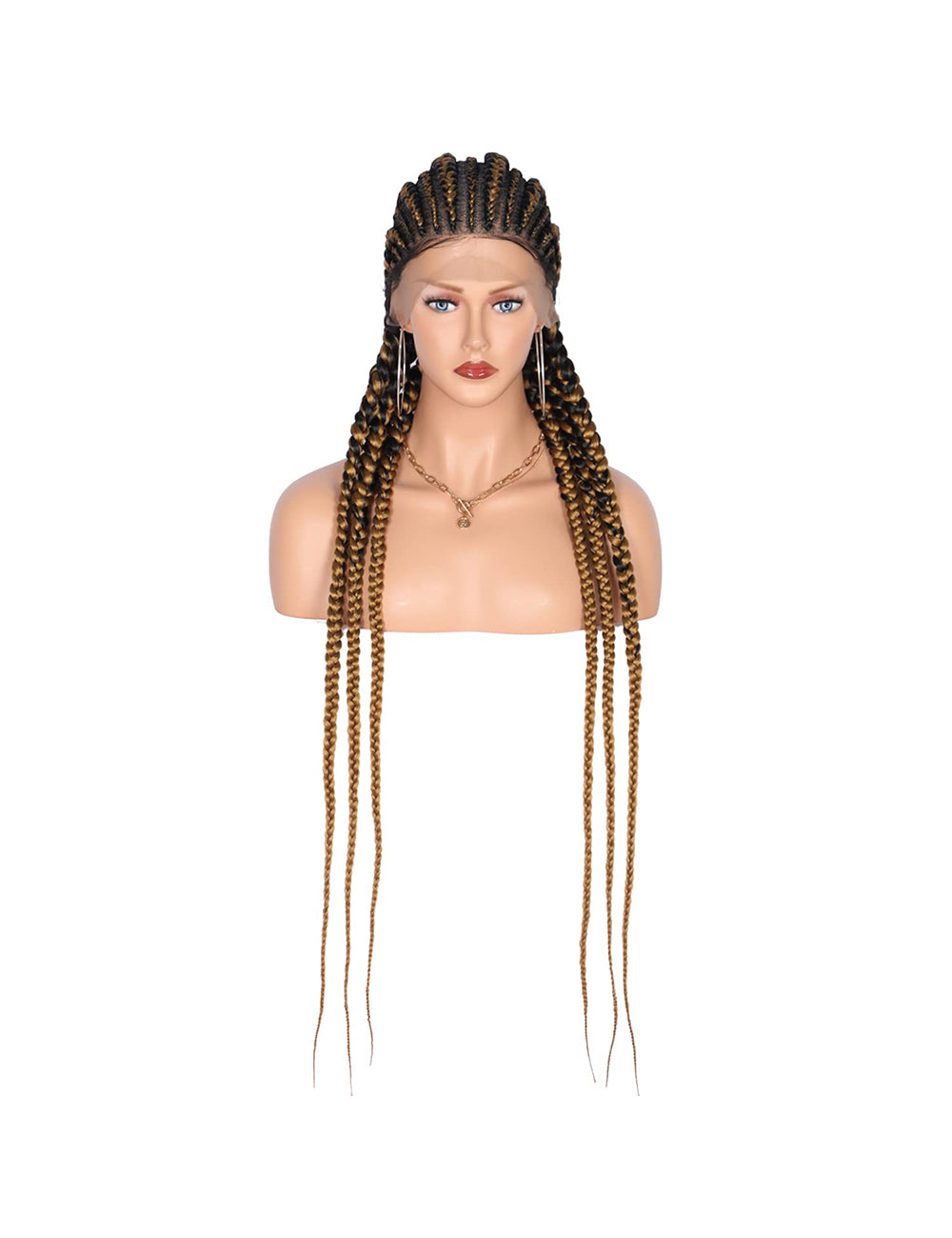 36 INCH Full Lace Front Cornrow Braided Wigs-13
