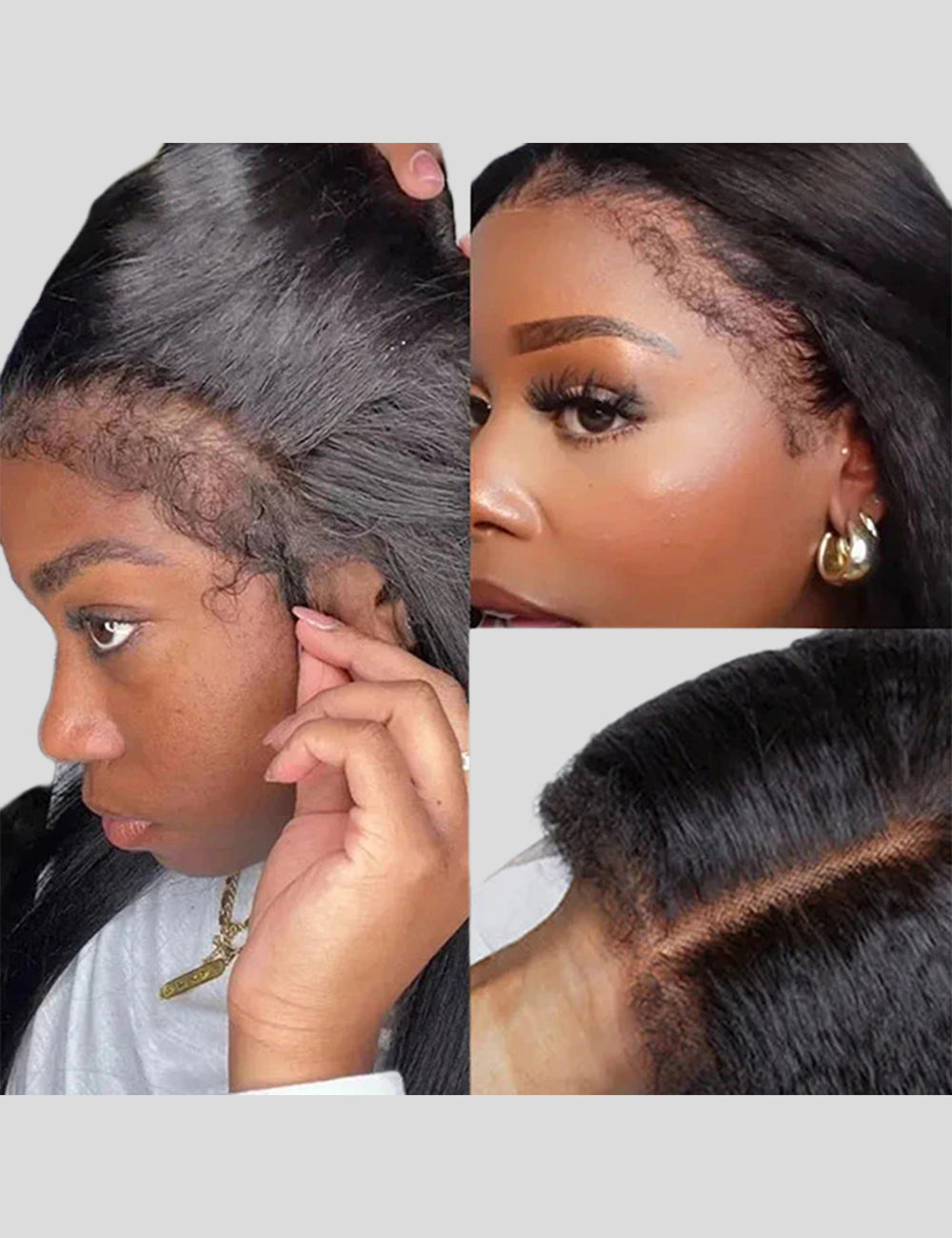 4C Edges Hairline 13x4 HD Straight Lace Frontal Wig Human Hair Wig with Realistic Hairline-1