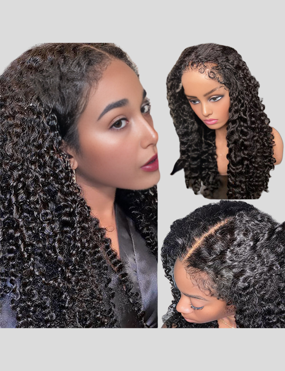 4C Kinky Edges Deep Wave Wig Lace Frontal Wigs Human Hair HD Lace Wigs with Kinky Baby Hair-2