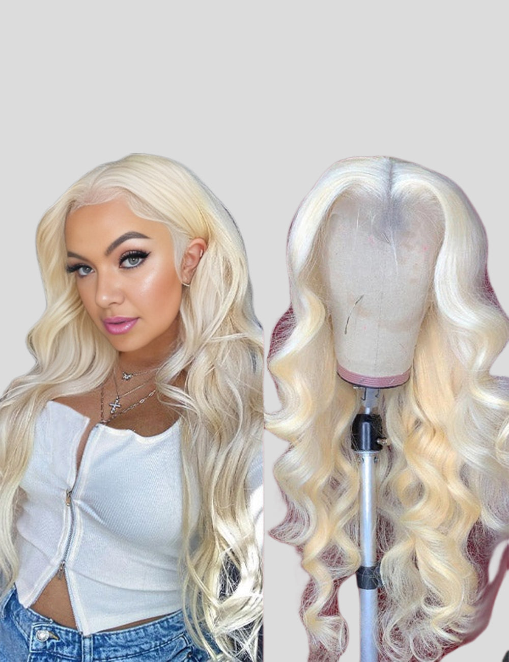 613 Body Wave Wig 13x4 HD Lace Front Wig Blonde Lace Frontal Wig-3