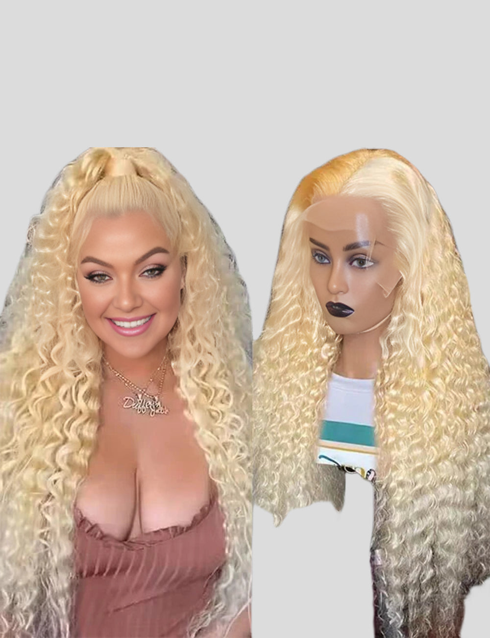 613 Deep Wave Wig Blonde Human Hair Lace Front Wigs HD Transparent 13x4 Lace Front Wig-1