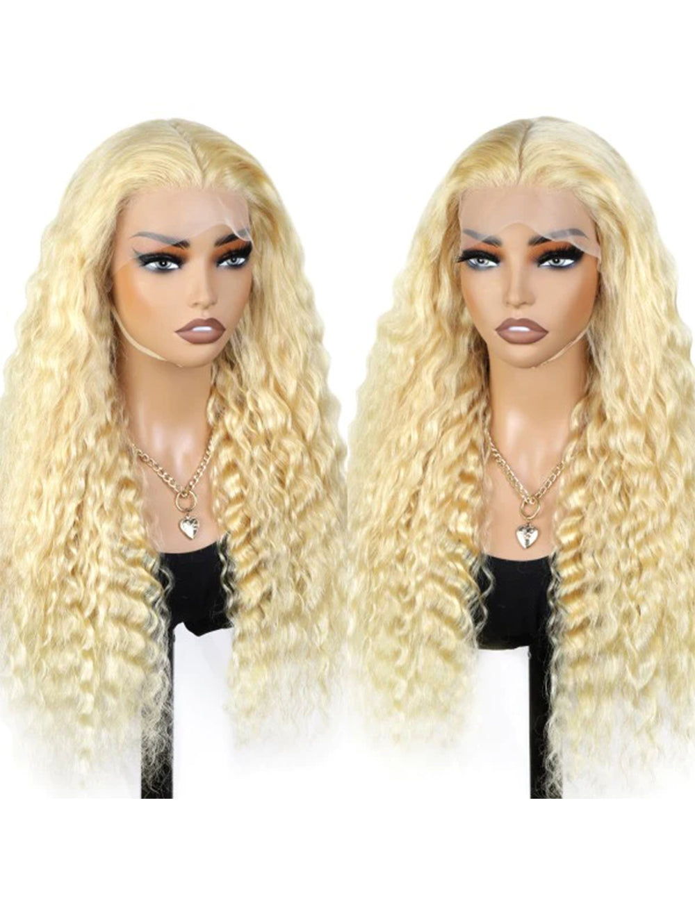 613 Deep Wave Wig Blonde Human Hair Lace Front Wigs HD Transparent 13x4 Lace Front Wig-3