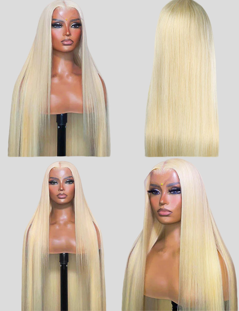 613 Full Lace Human Hair Wigs HD Transparent Lace Straight Human Hair Wigs With Baby Hair-2