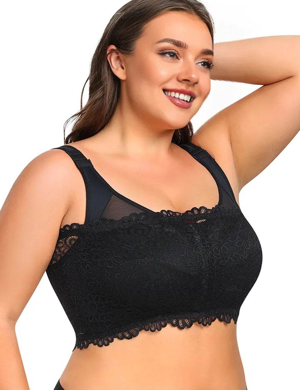 9XL Women Plus Size Black Full Cup Thin Bra for Side Breasts | PRUSES - PRUSES
