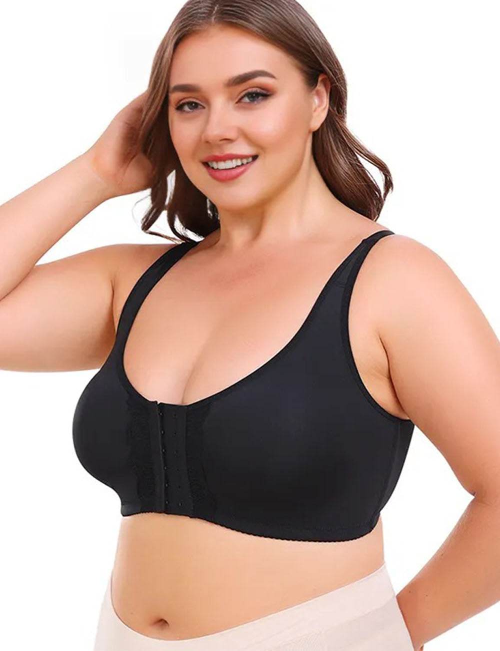 9XL Women Plus Size Black Full Cup Thin Bra for Side Breasts | PRUSES - PRUSES
