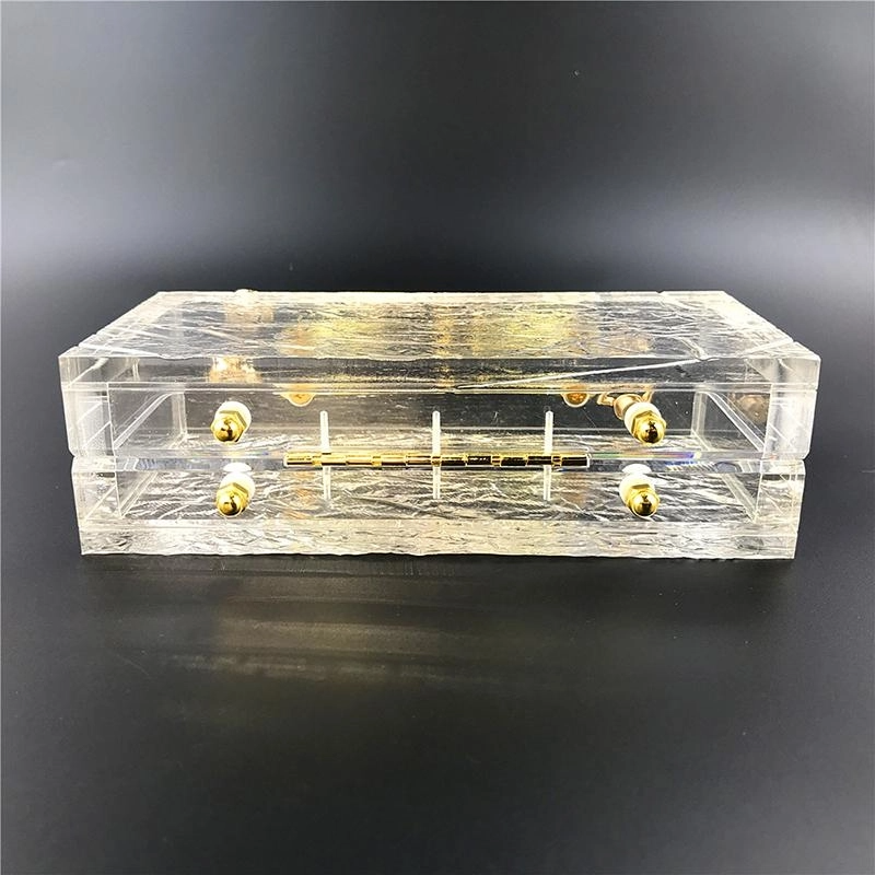 Acrylic Bubble Top Handle Clear Clutch Bag With Transparent Chain-5