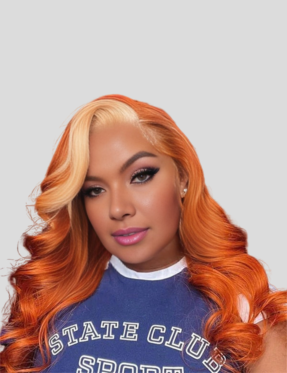 Black Ginger Blonde Body Wave 13x4 Lace Frontal Wig-1