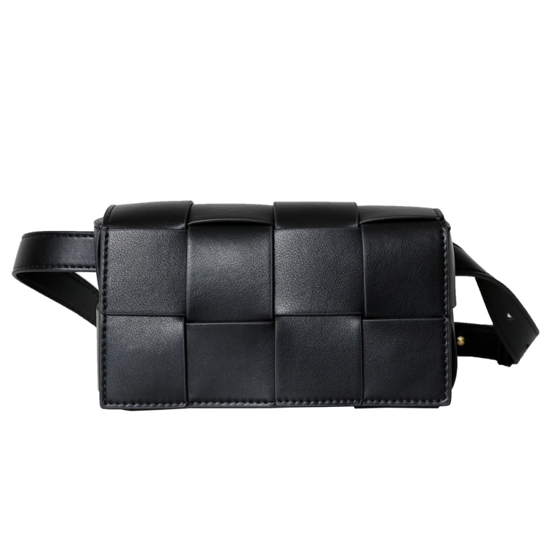 Black_Woven_Leather_Flap_Bag_Fanny_Pack_2