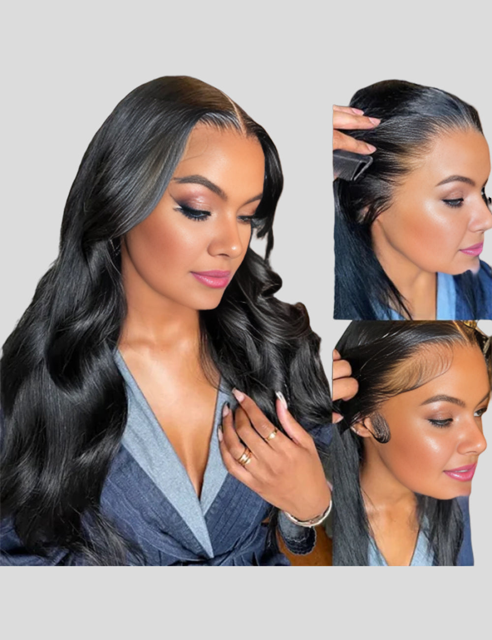Body Wave Lace Front Wig HD Lace Frontal Wig Unprocessed Glueless Human air Wigs-5