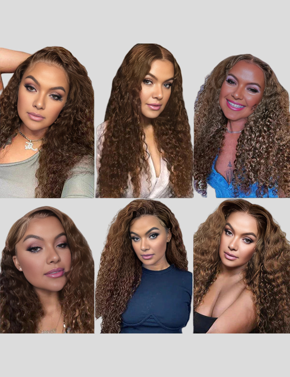 Brown Colored Human Hair Wigs Water Wave HD 13x4 Lace Front Wigs 180% Density Colored Wigs For Black Women-5