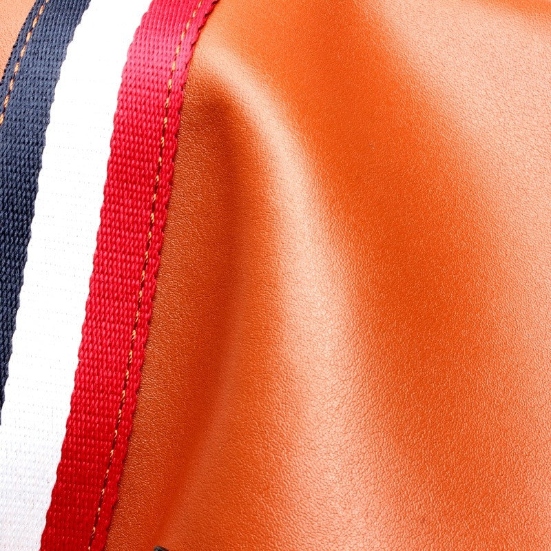 Brown Tri-color Stripe Leather Handbags | PRUSES-2