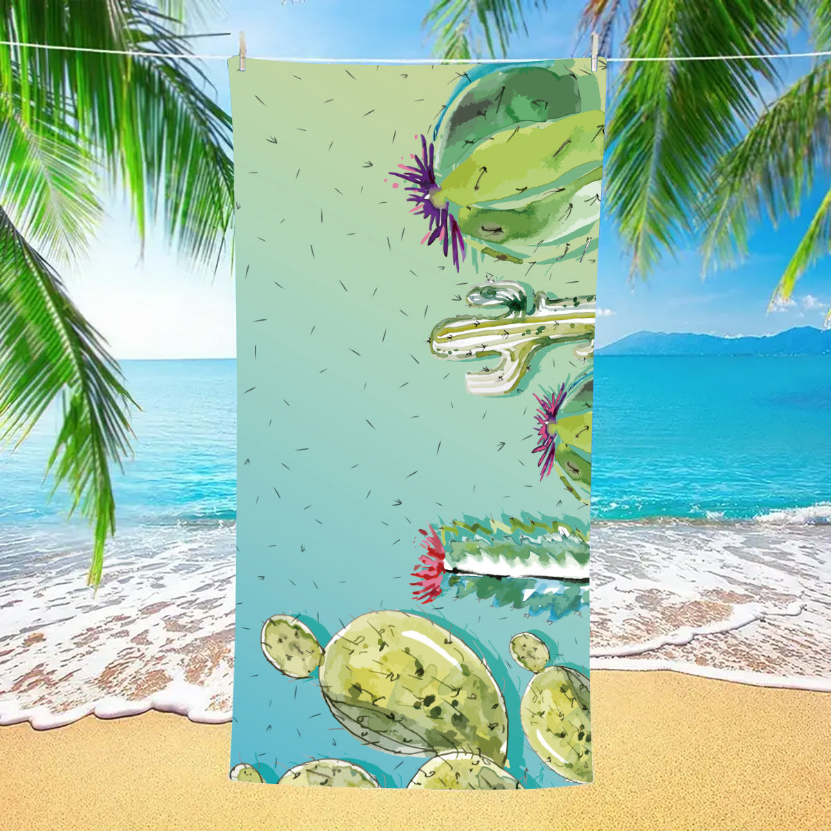 Cactus_Pattern_Double-Faced_Fleece_Beach_Towel_PRUSES_11