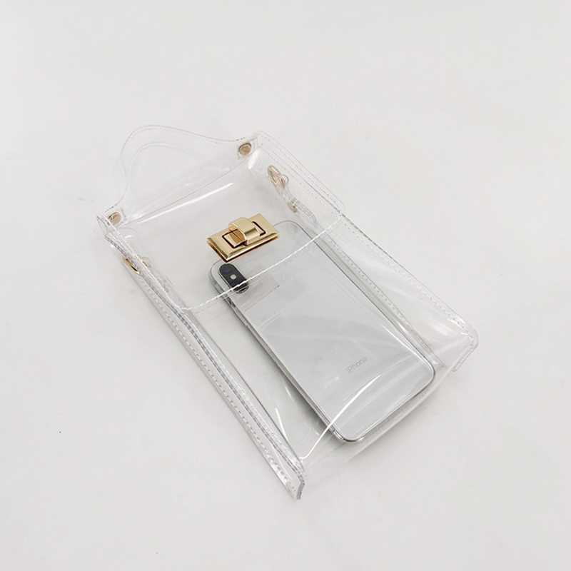 Clear Jelly Satchel Bag Crossbody Transpent Bag with Top Handle | PRUSES-4