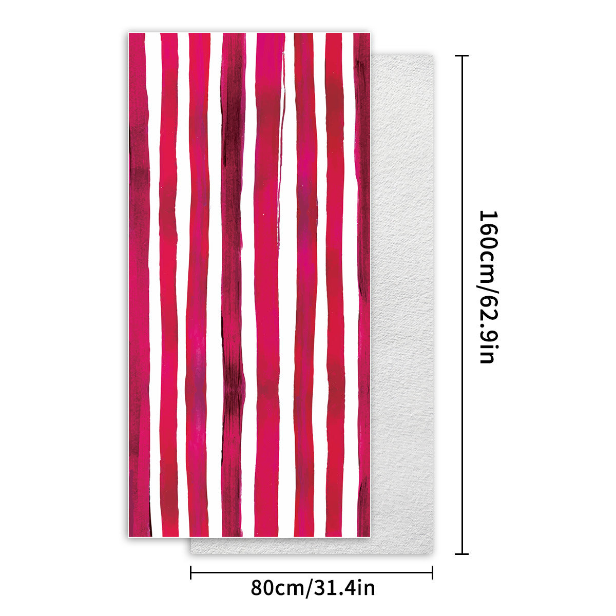 Colorful Striped Double-faced Fleece Quick-drying Beach Towel | PRUSES-8