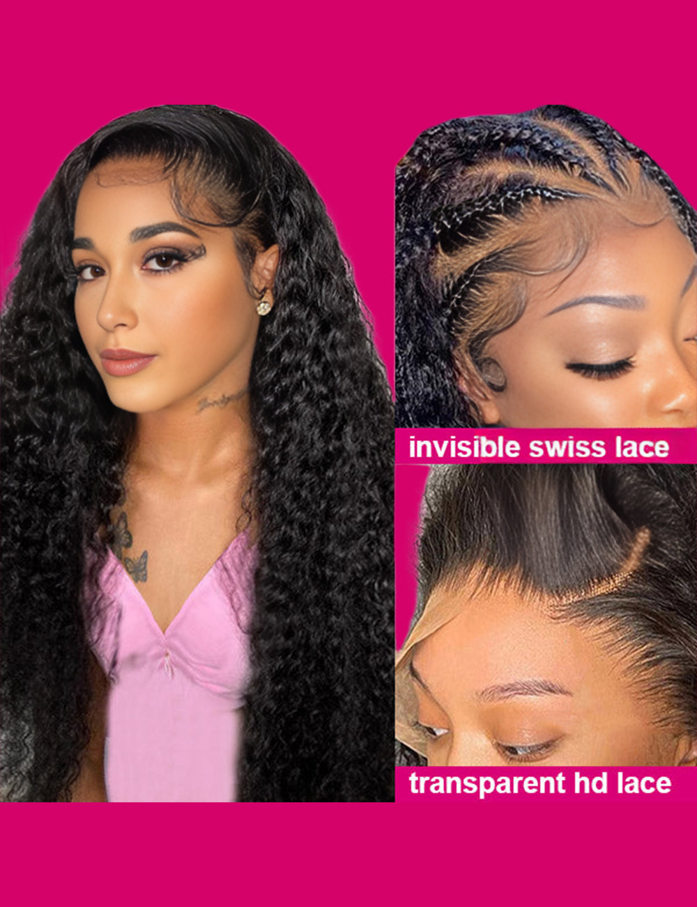 Deep Wave Frontal Wigs HD Lace Front Wig Real HD Lace Wigs 250% Density Human Hair Wigs-4