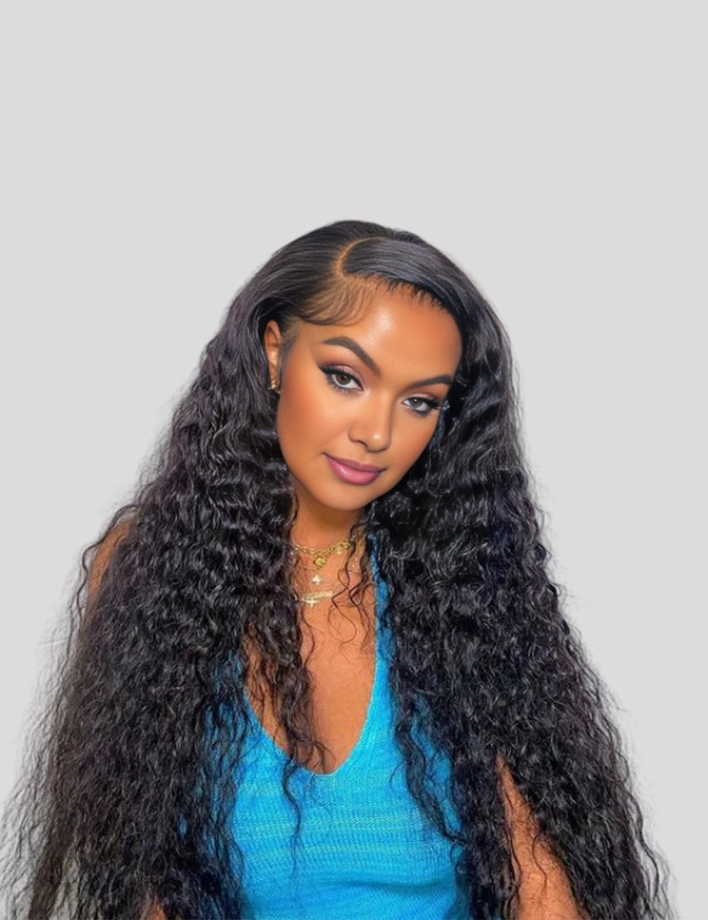 Deep Wave Human Hair Wigs 13x4 Lace Front Wig Indian Hair Deep Curly Lace Wig With Natural Hairline-2