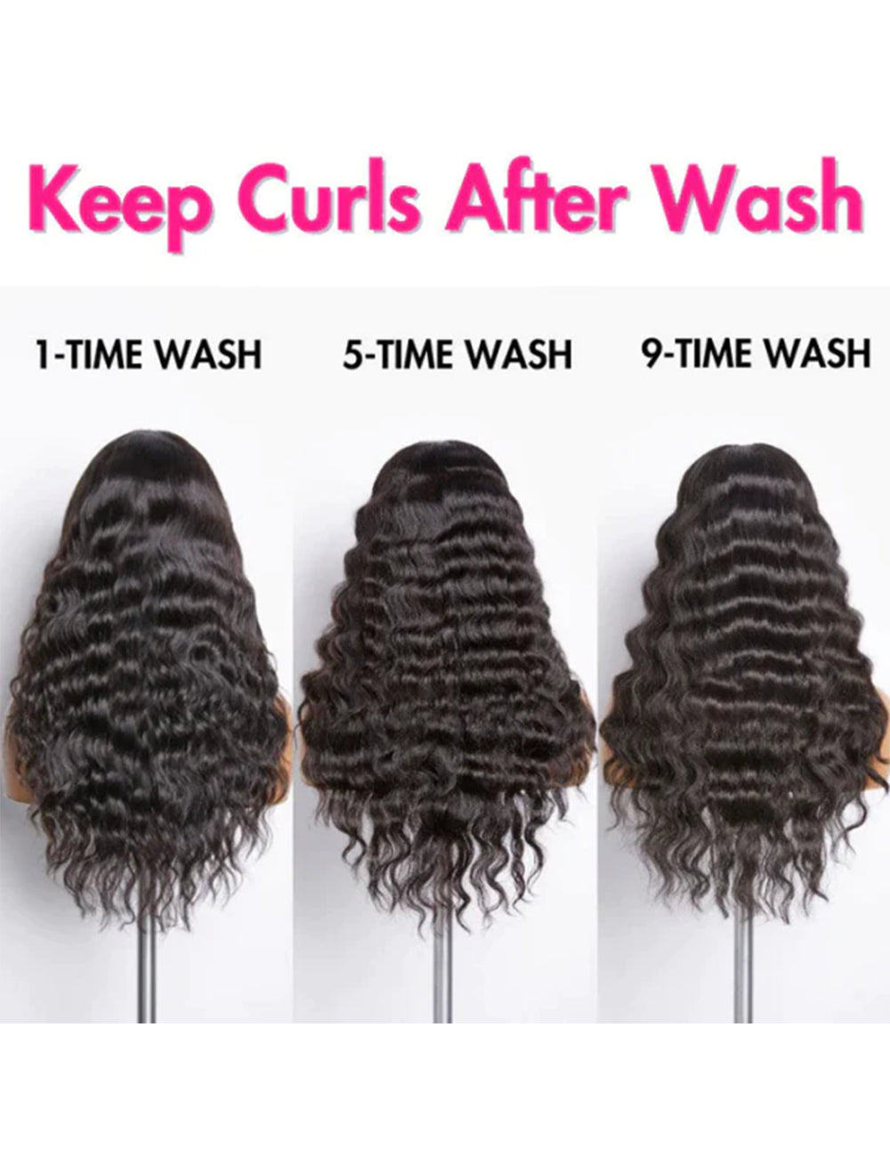 Deep Wave Lace Frontal Wigs HD Lace Front Wig Long Glueless Human Hair Wigs-13