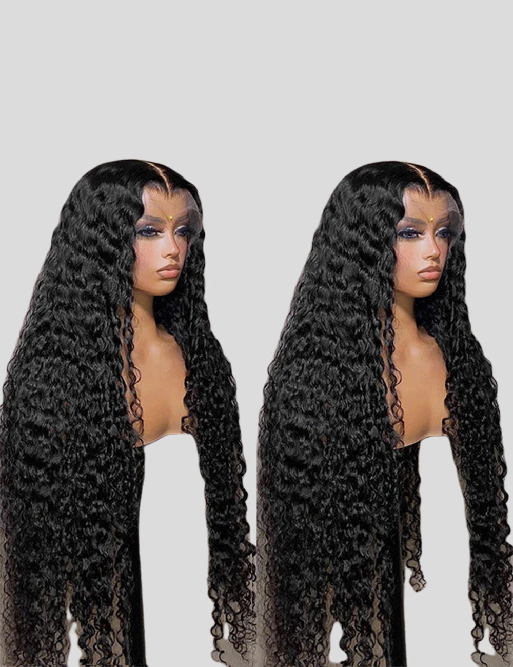 Deep Wave Lace Frontal Wigs HD Lace Front Wig Long Glueless Human Hair Wigs-8