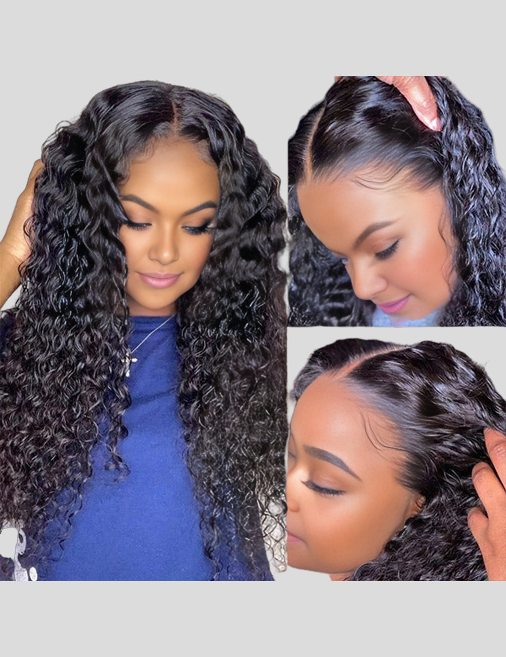 Deep Wave Wig 13x4 Lace Front Wig 200% Density Lace Frontal Wig Pre Plucked Human Hair Wigs