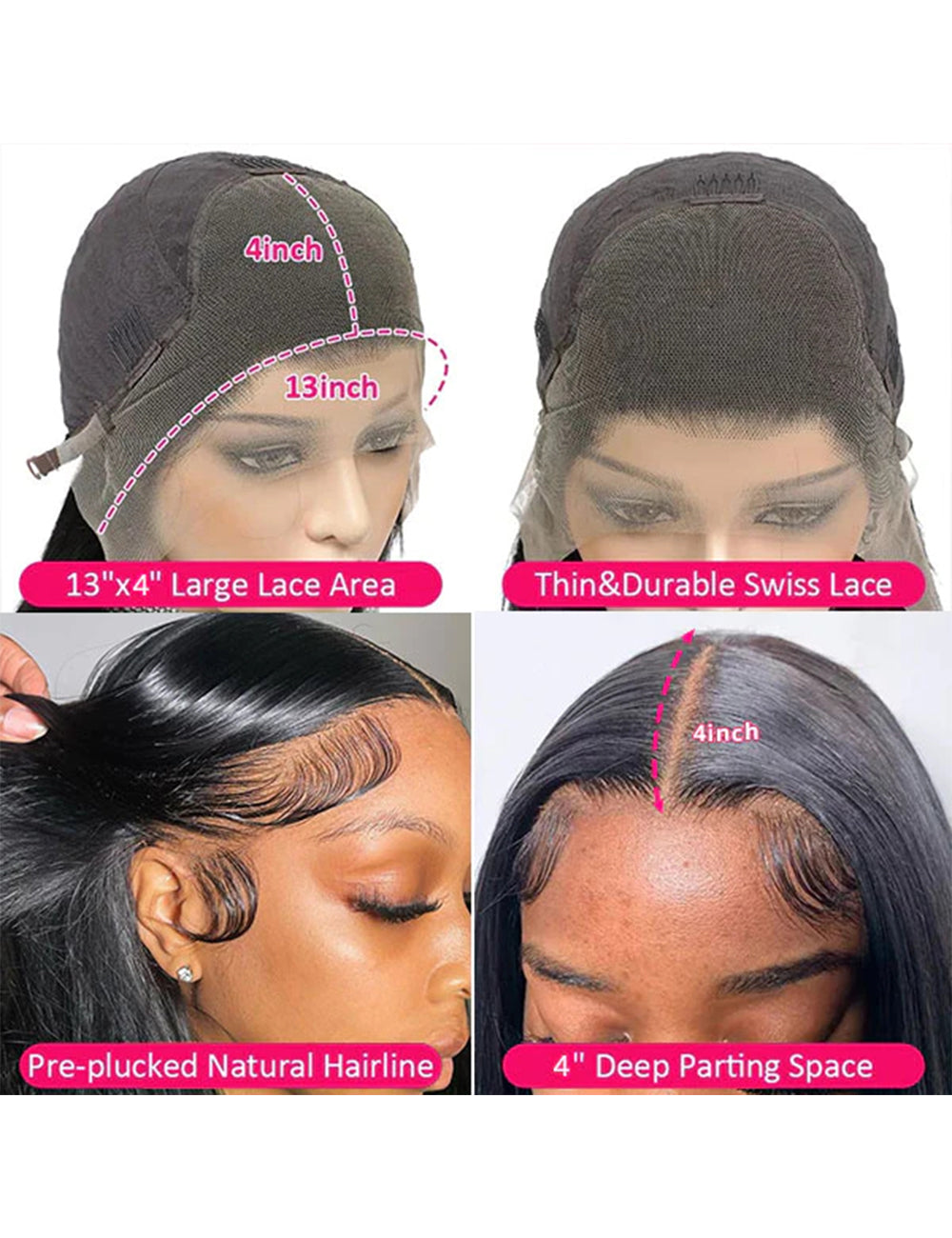 Flash Sale Straight Human Hair Wigs 13x4 &13x6 HD Lace Front Wigs-3