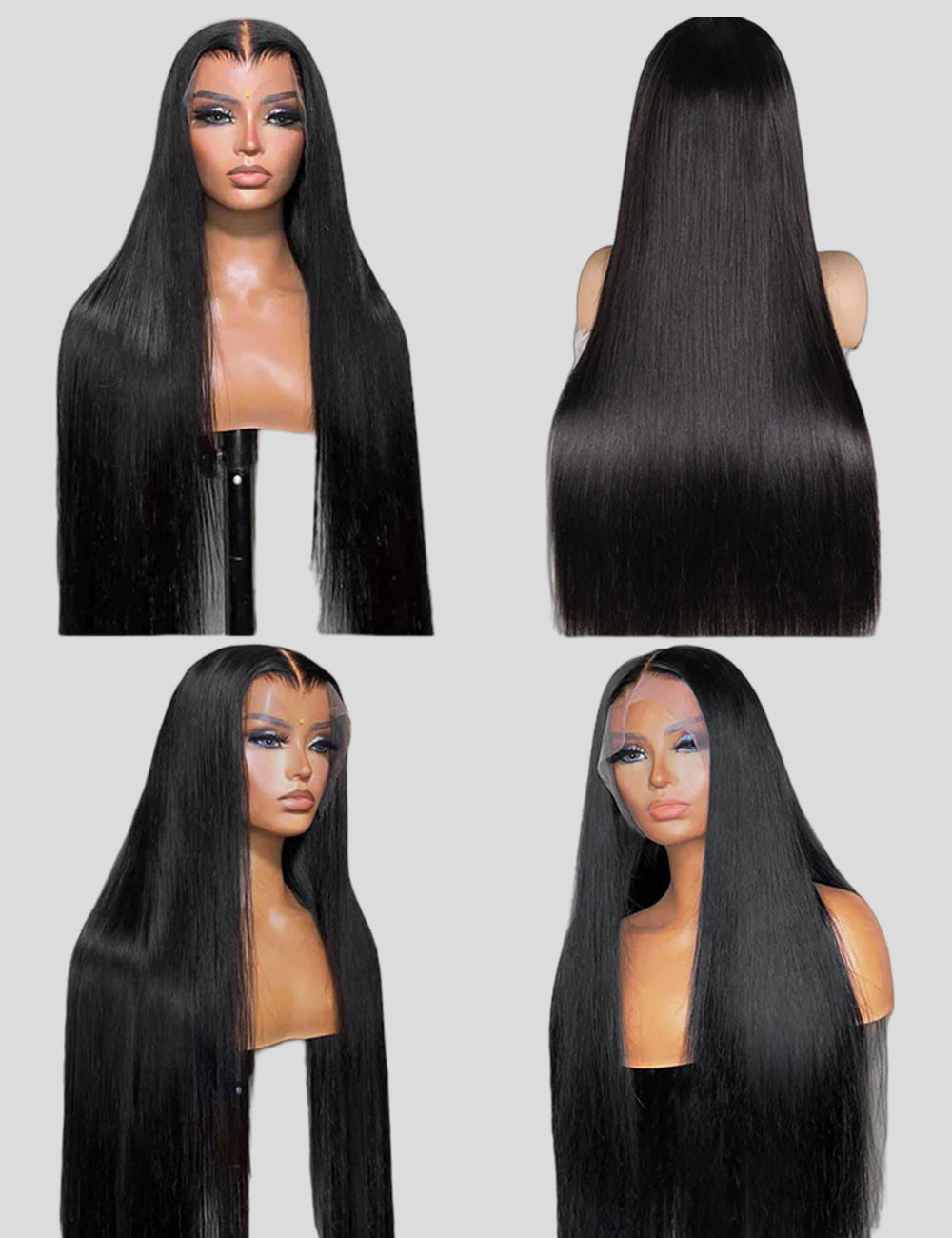 Full Lace Wigs Straight Transparent HD Full Lace Wigs Pre Plucked Human Hair Wigs-6