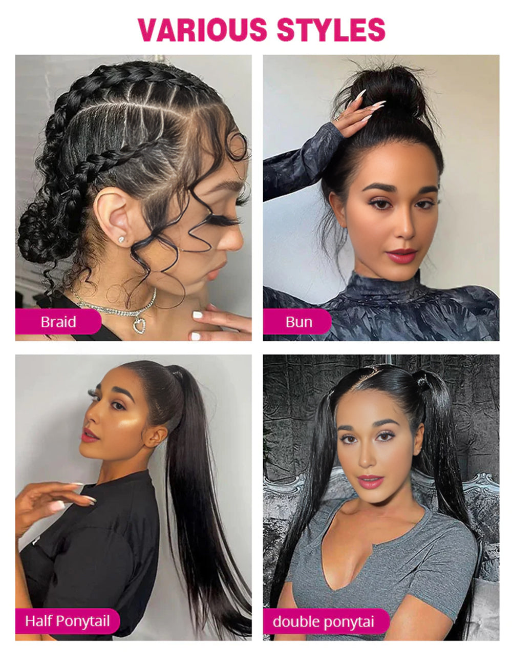 Full Lace Wigs Straight Transparent HD Full Lace Wigs Pre Plucked Human Hair Wigs-9