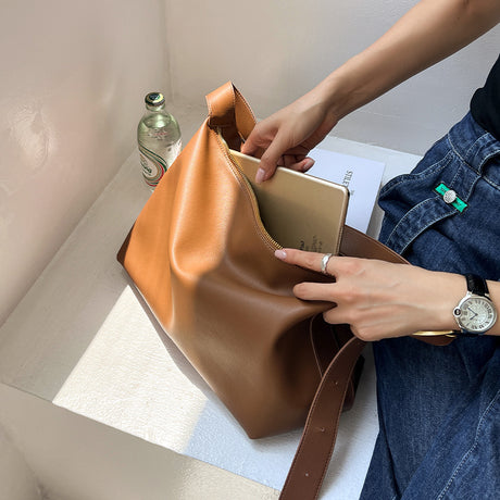 Genuine Leather Tote Bag  Commuter Bag | PRUSES-6