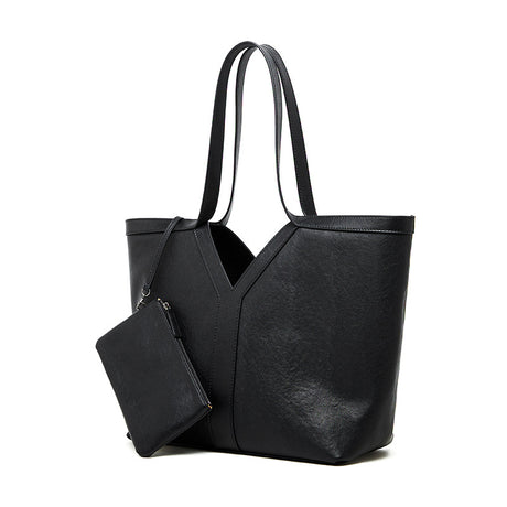 Genuine Leather Tote Bag Large Capacity Shoulder Bag |PRUSES-11