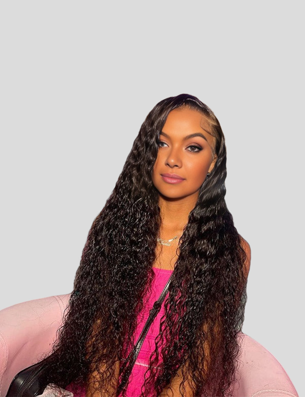 Glueless Wigs Lace Frontal Wigs Water Wave Human Hair Wig 200% Density-1