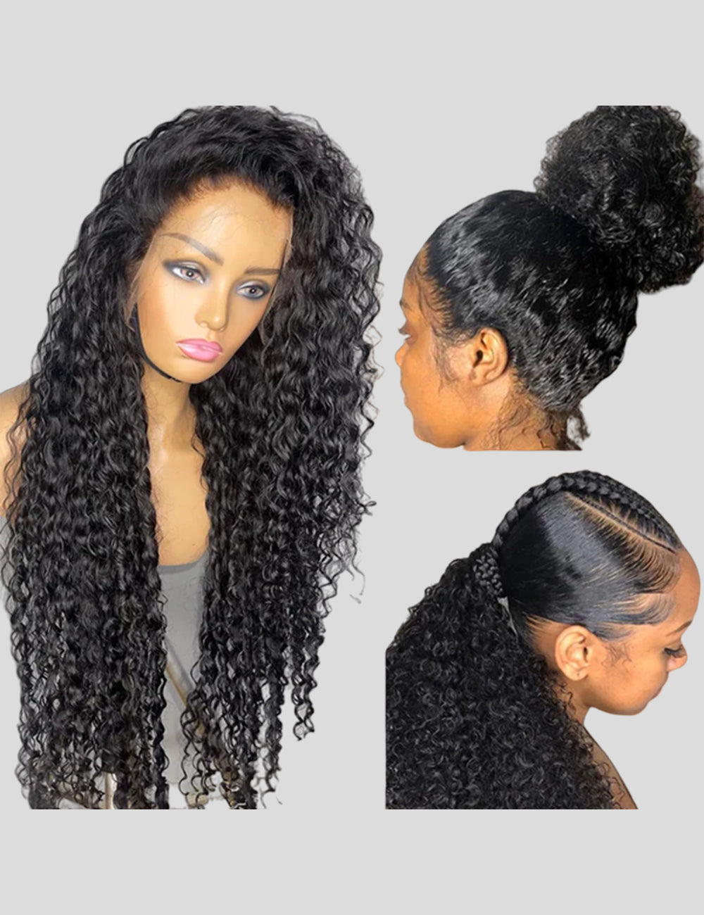 Glueless Wigs Lace Frontal Wigs Water Wave Human Hair Wig 200% Density-4