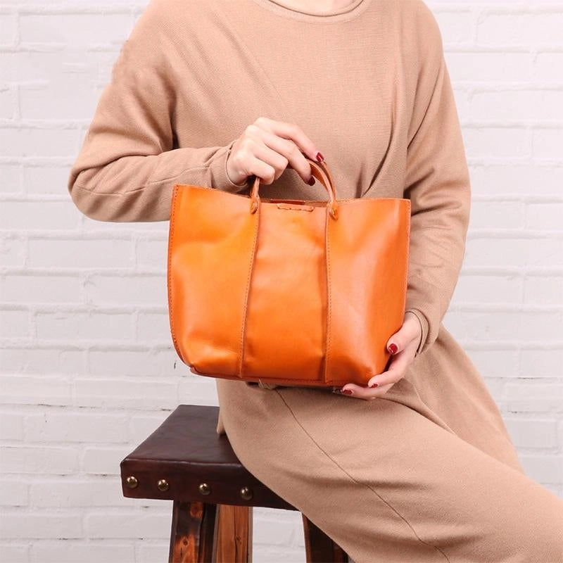 Gold Full Grain Leather Zipper Crossbody Tote Bag | PRUSES