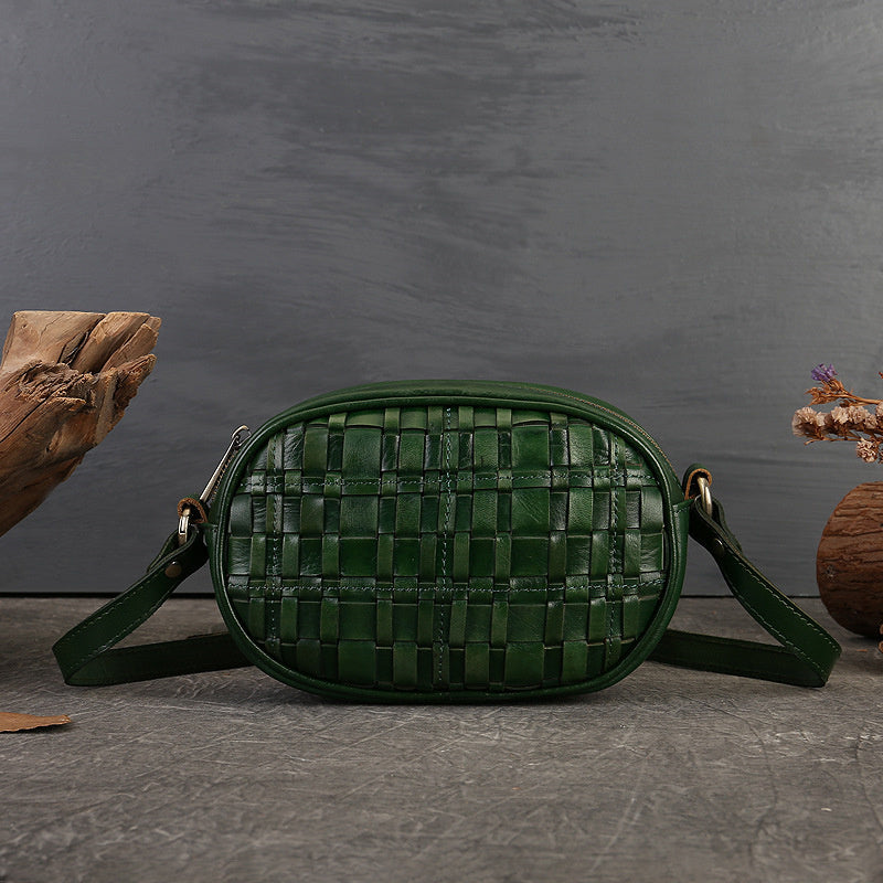 Green_Genuine_Leather_Ellipse_Woven_Bag_Mini_Crossbody_Bags_PRUSES_1