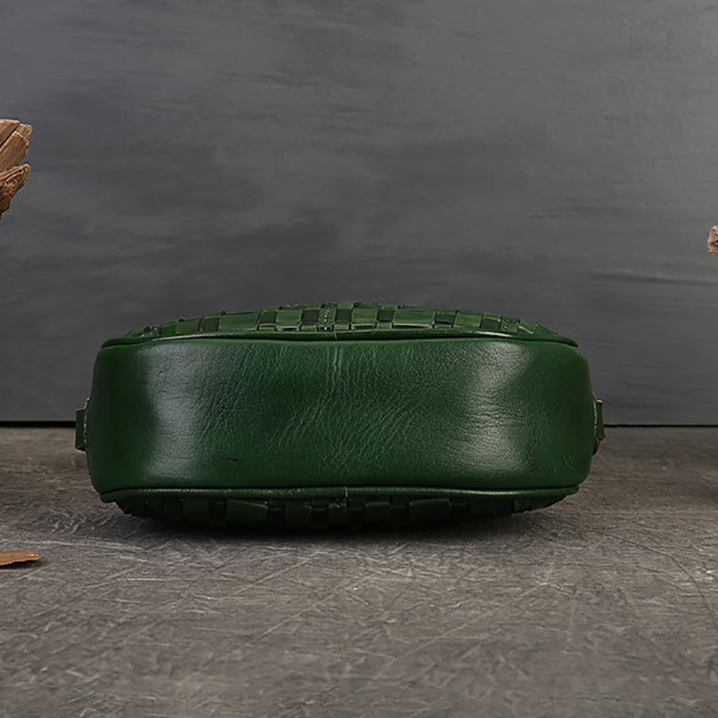 Green_Genuine_Leather_Ellipse_Woven_Bag_Mini_Crossbody_Bags_PRUSES_4