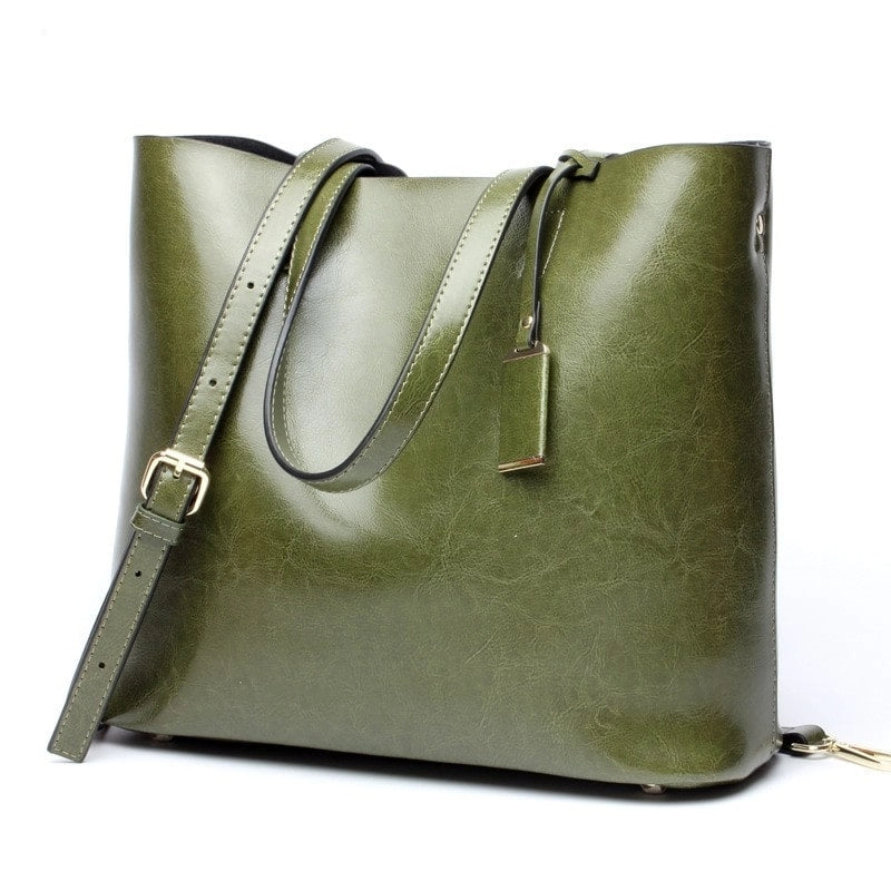 Green Leather Handbags Side Bags for Women | PRUSES-3